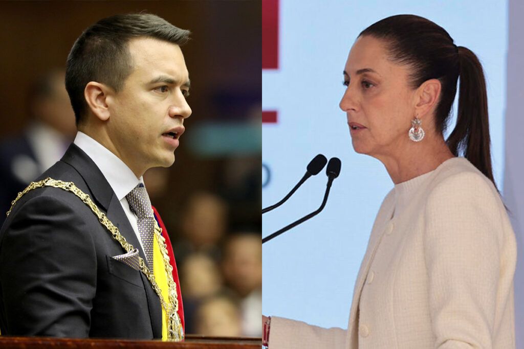 «No quieren resolverlo»: Noboa arremete contra Sheinbaum por la crisis del narco