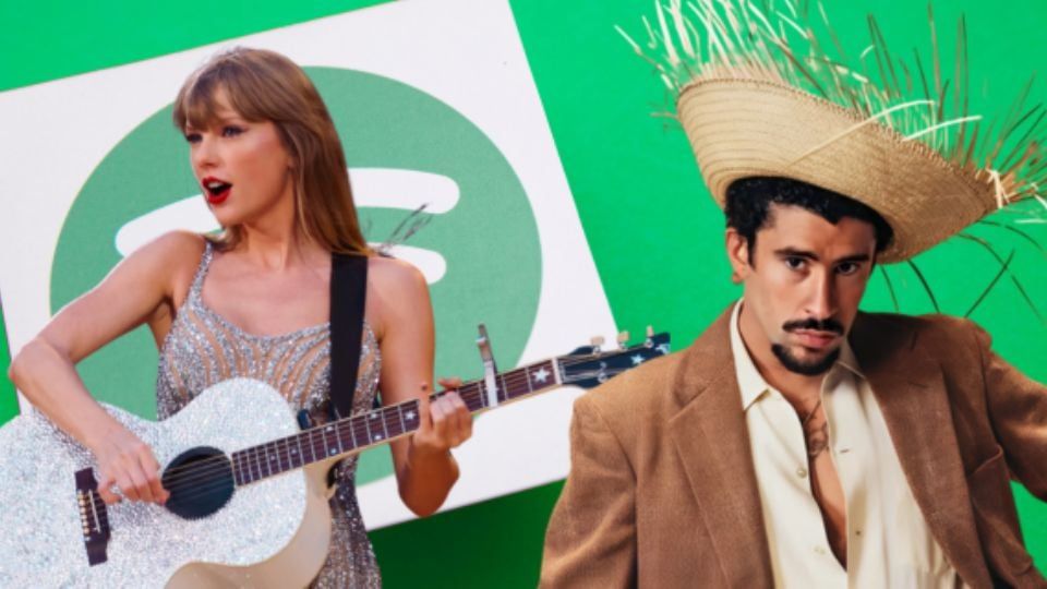 Taylor Swift y Bad Bunny lideran récords en los 20 años de Spotify